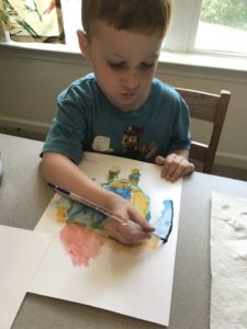 kids doing artwork